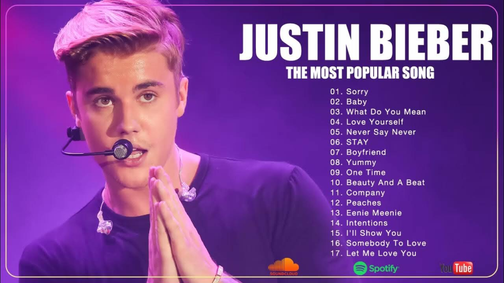 Justin Bieber’s Most Popular Songs and Albums